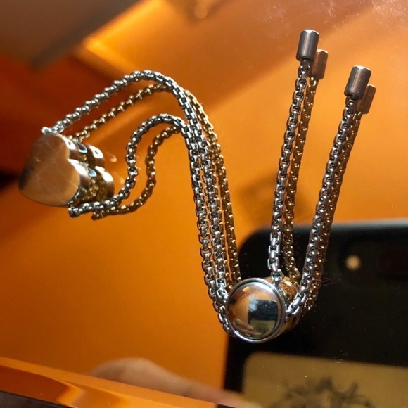 MICHAEL KORS SILVER & GOLD ADJUSTABLE BRACELET - Picture 3 of 4